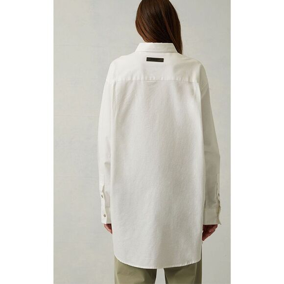 Essentials Fear of God Women's Cotton Button Down Long Sleeve Shirt - Picture 5 of 6